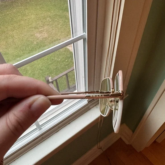 Prada Gold and Brown Sunglasses Sunglasses